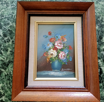Sehr schönes Ölbild, Blumenstrauß, 23 cm x 28 cm