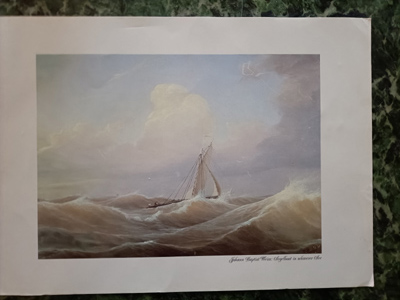Kunstdruck  Segelboot in schwerer See