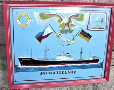 Altes maritimes Ölbild Hapag-Lloyd Münsterland