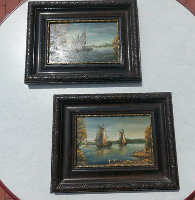 Maritimes Gemälde mit Antik Rahmen  sehr wertvoll