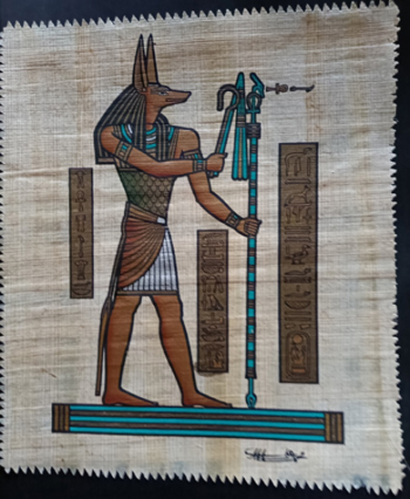 Bild 24 x 26 cm hoch Papyrus Druck  farbenfroh